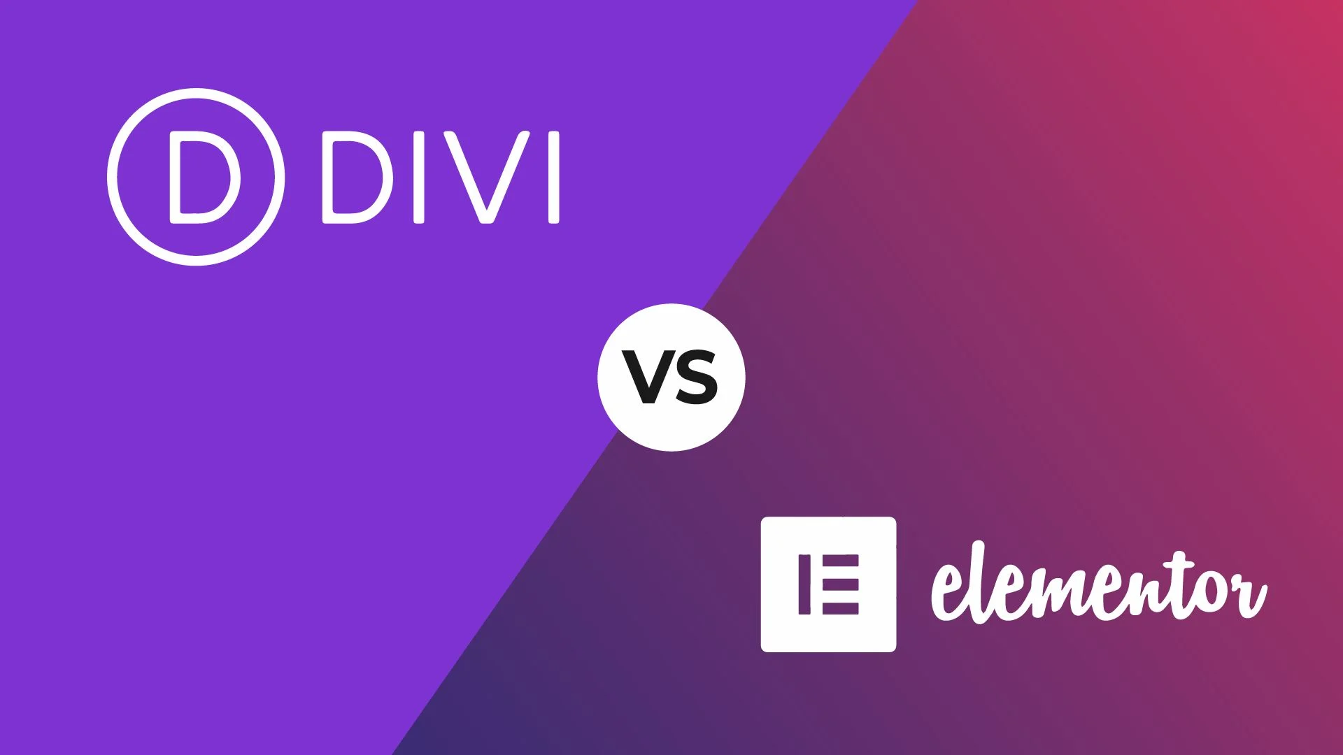 Elementor vs Divi Elementor vs Divi