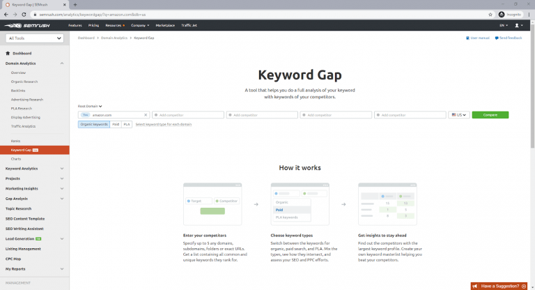 Keyword-Gap Keyword-Gap