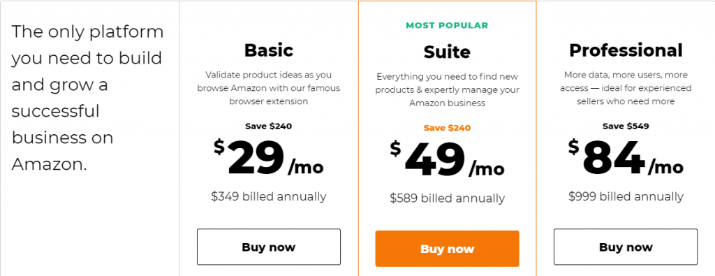 Jungle Scout Pricing Plan Jungle Scout Pricing Plan