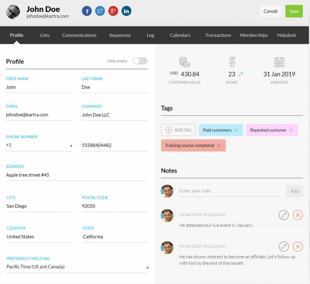 Leads and funnels Leads and funnels