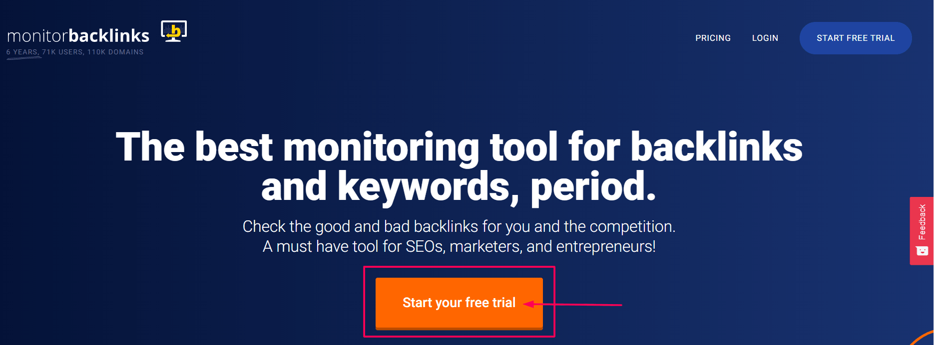 Monitor backlinks Overview Monitor backlinks Overview