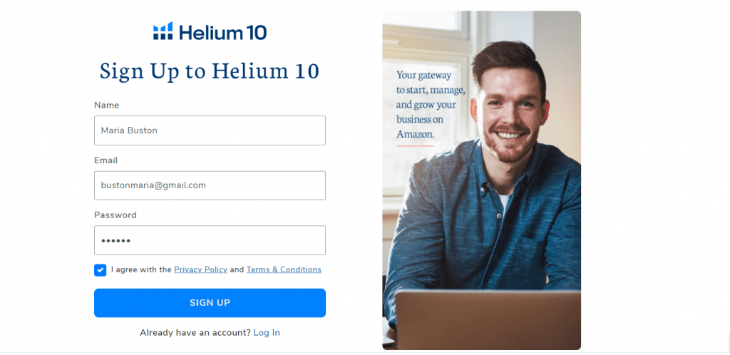 Helium 10 Sign up Helium 10 Sign up