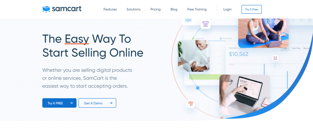 SamCart Home Page SamCart Home Page