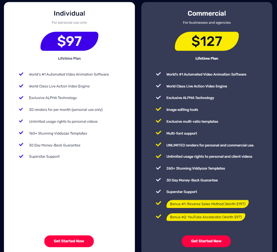 Viddyoze Pricing Plan