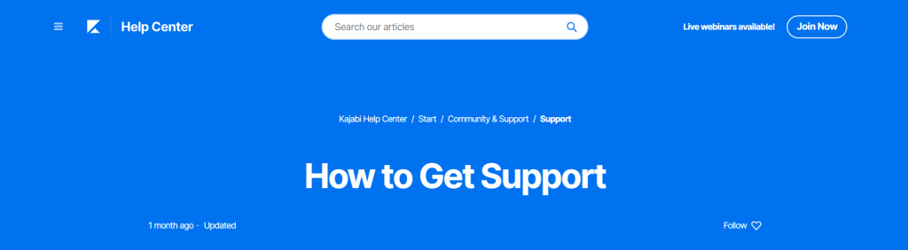 Kajabi Contact Support 