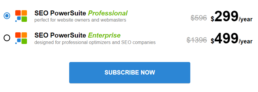 SEO Powersuite Pricing Plan SEO Powersuite Pricing Plan