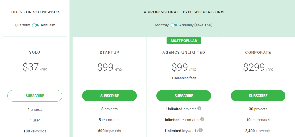 Web SEO Pricing Plan Web SEO Pricing Plan