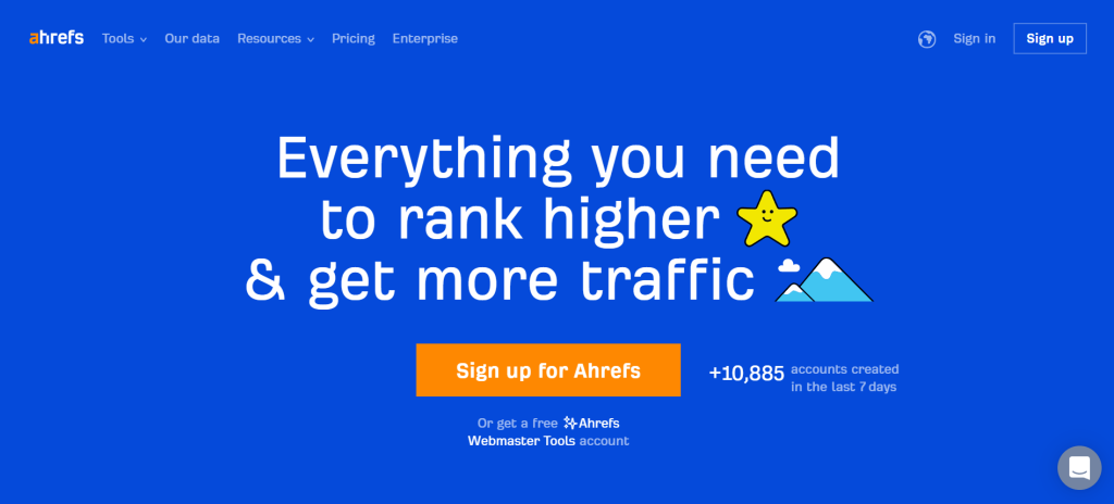 Ahrefs Homepage