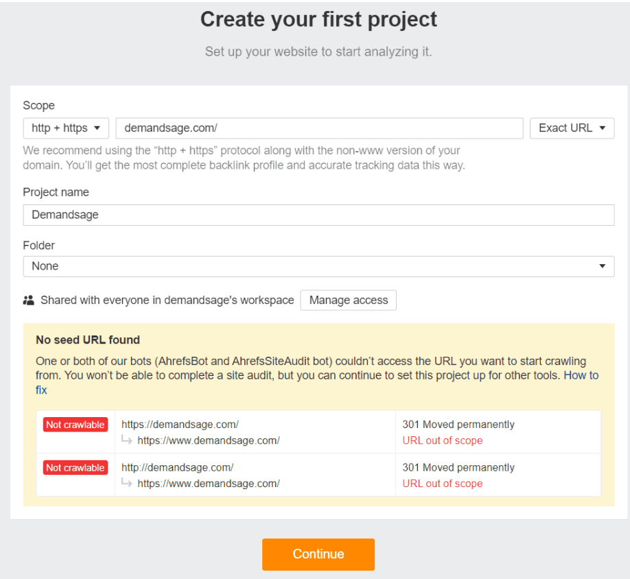 Create Project Create Project
