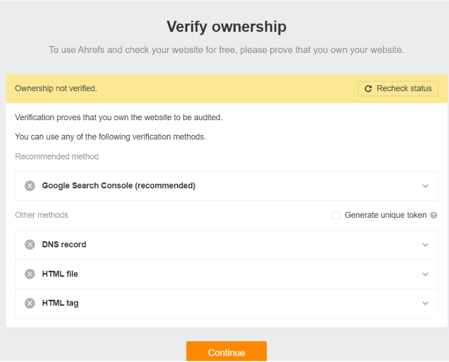 Verify Ownership Verify Ownership