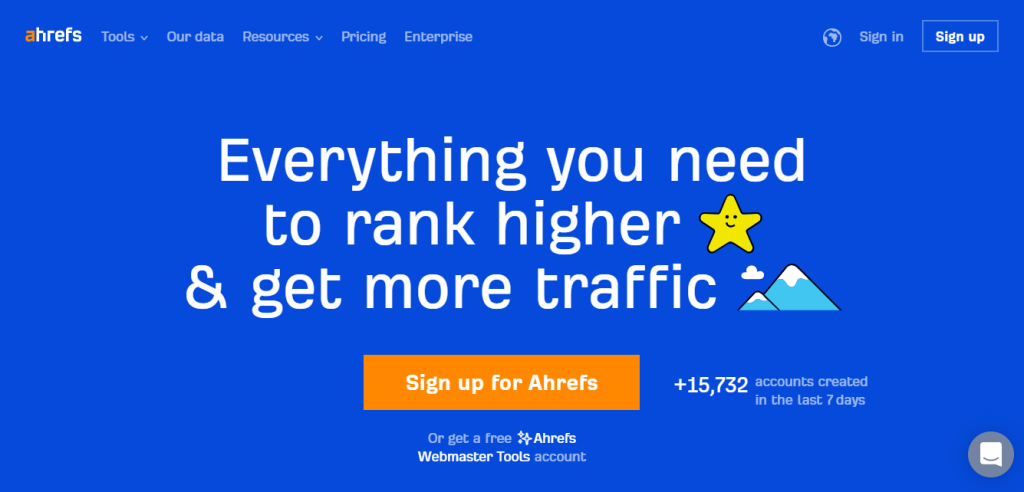 Ahrefs- Seo rank tracking tool