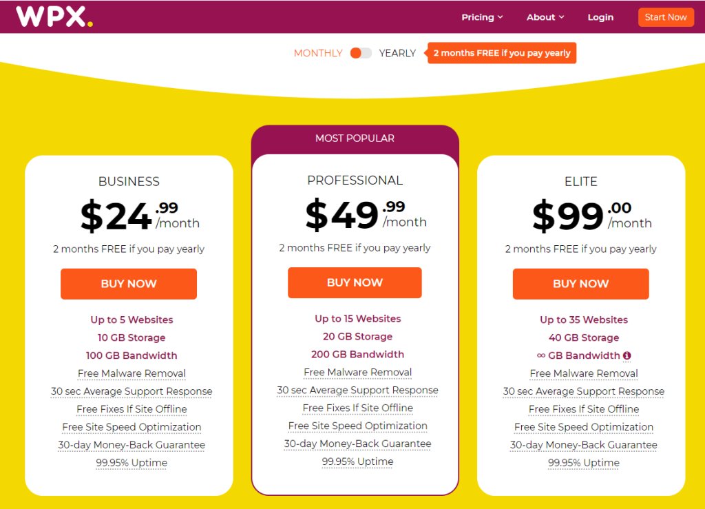WPX Hosting - Pricing WPX Hosting - Pricing