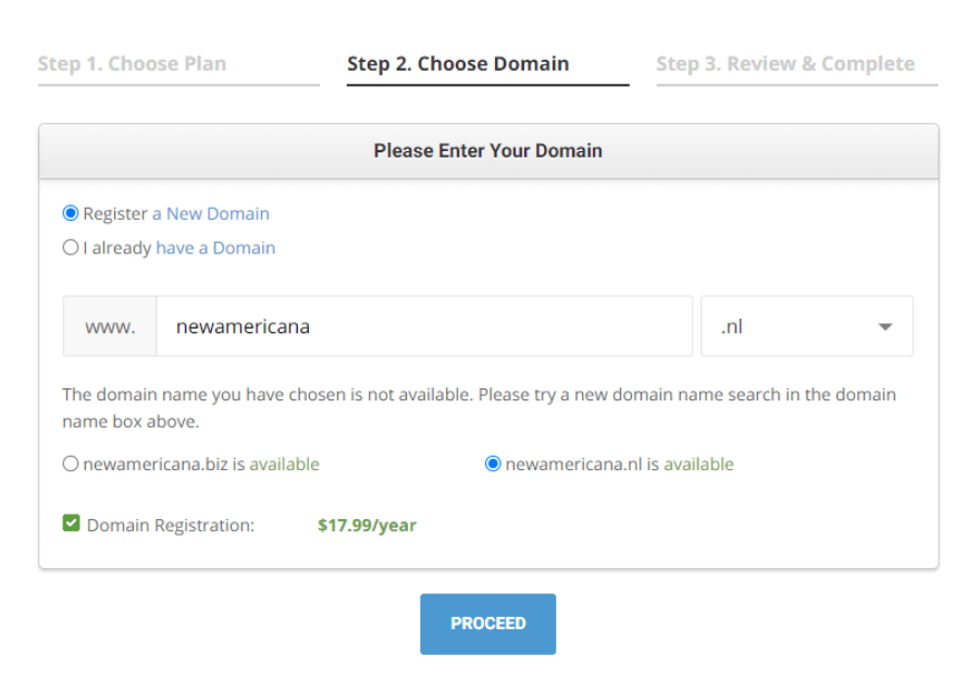 SiteGround  - Choose Domain