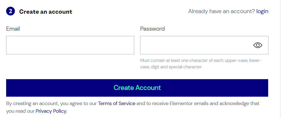 Create An Account On Elementor Create An Account On Elementor