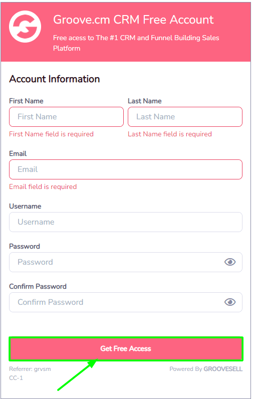 GroovePages - Create A Account GroovePages - Create A Account