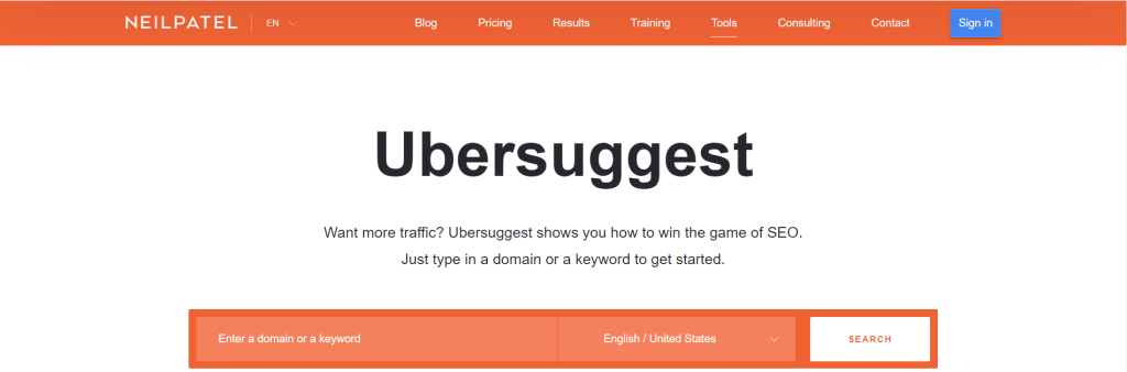 Ubersuggest Ubersuggest