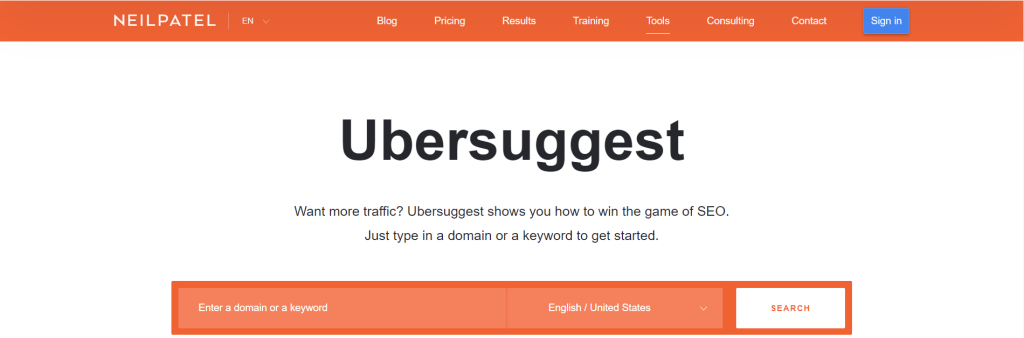 Ubersuggest