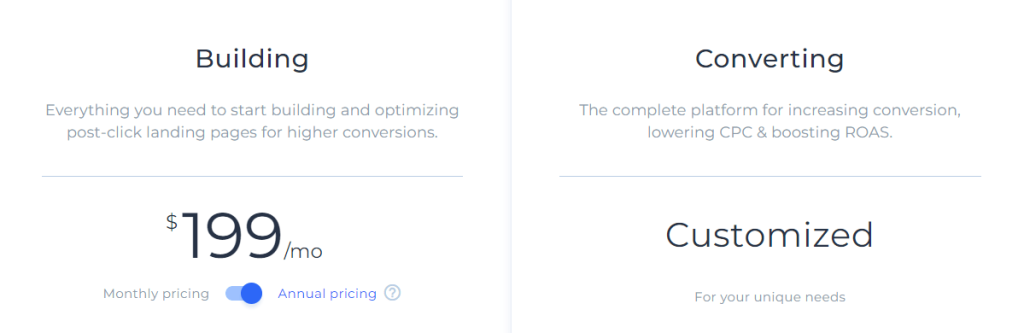 Instapage Pricing Plan