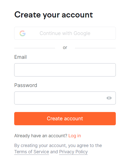 Create Account